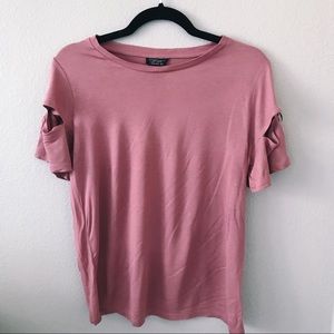 Pink Bow Sleeve T-Shirt